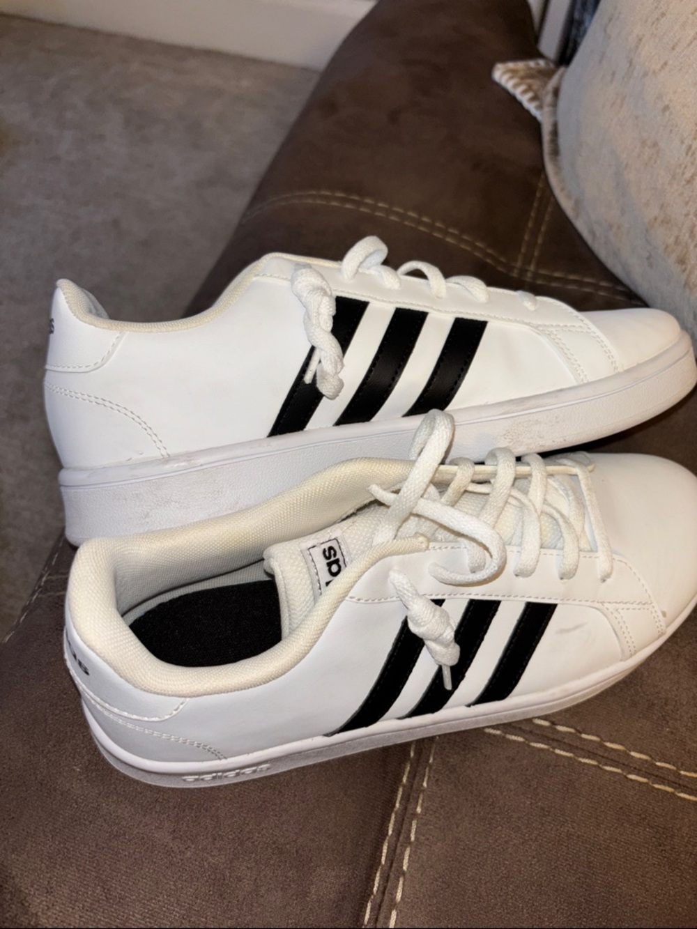 adidas White and Black Low-Top Sneakers